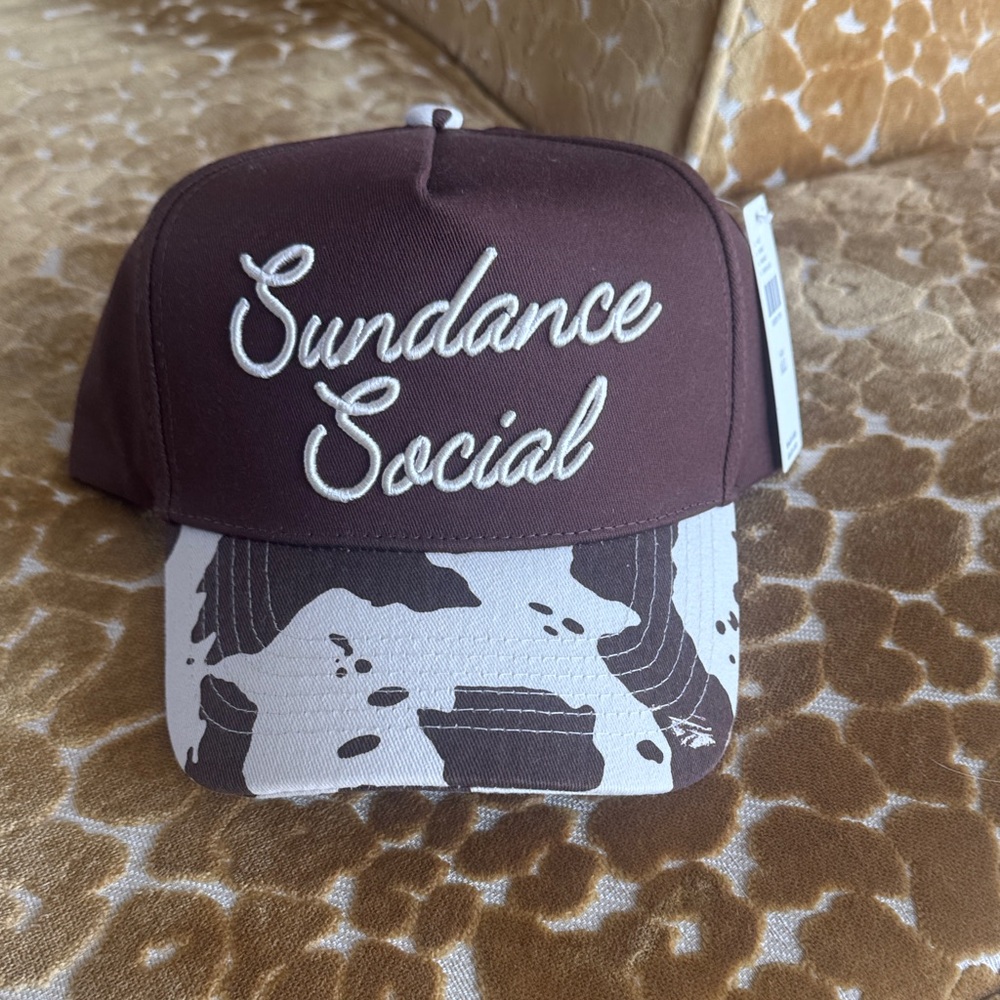 Anthropologie Sundance Social Brown and White Cap